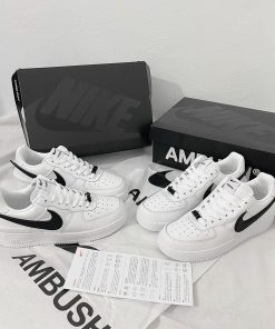 Nike Air Force 1 Low x Ambush "White Black" - Like Auth giay sneaker nike air force 1 ambush white black likeauth 2