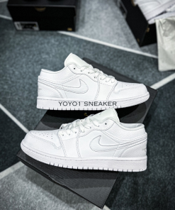 giay sneaker nike jordan triple white likeauth 3