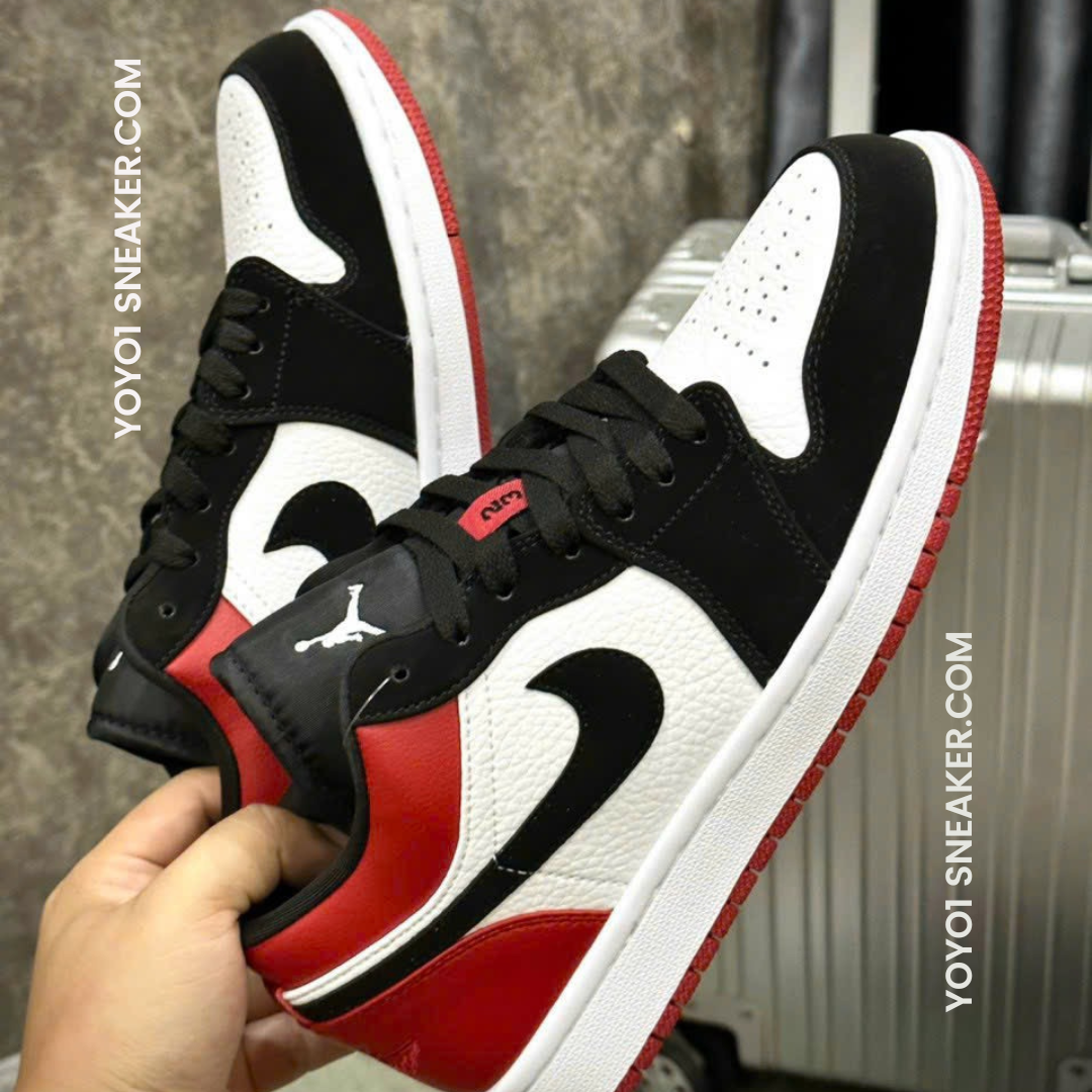 Giày Nike Air Jordan 1 Low Bred Toe - Like Auth Giày Nike Air Jordan 1 Low Bred Toe - Like Auth