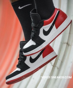 Giày Nike Air Jordan 1 Low Bred Toe - Like Auth giay nike air jordan 1 low black toe like auth 2