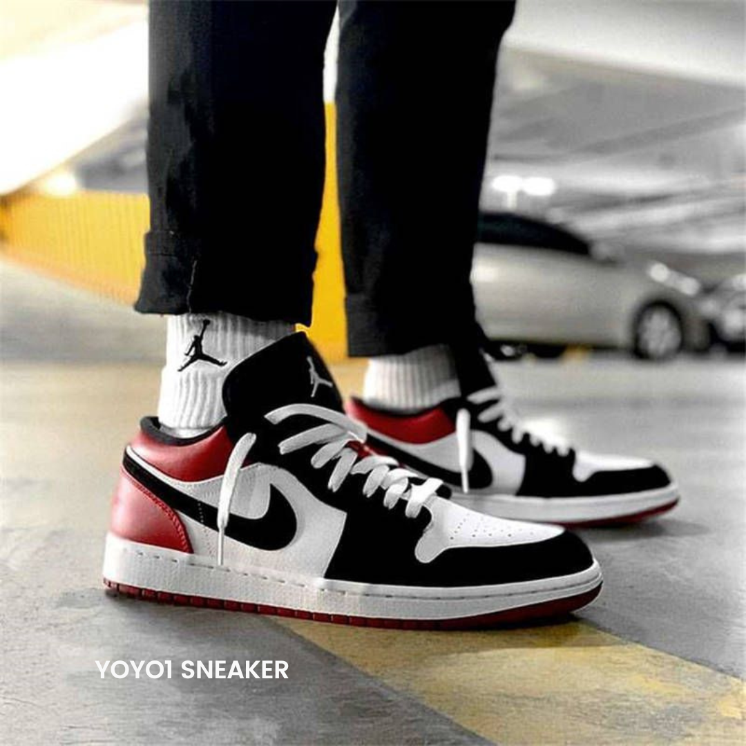 Giày Nike Air Jordan 1 Low Bred Toe - Like Auth Giày Nike Air Jordan 1 Low Bred Toe