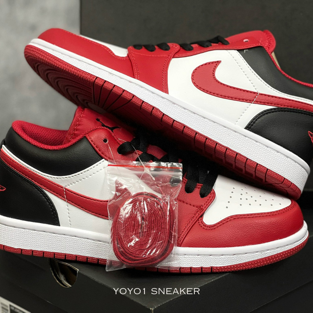 Giày Nike Air Jordan 1 Low Reverse Black Toe - Like Auth Giày Nike Air Jordan 1 Low Reverse Black Toe