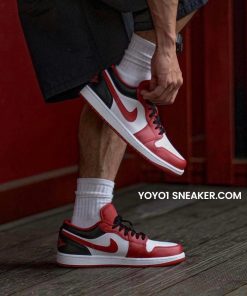 giay nike air jordan 1 low reverse black toe like auth 4