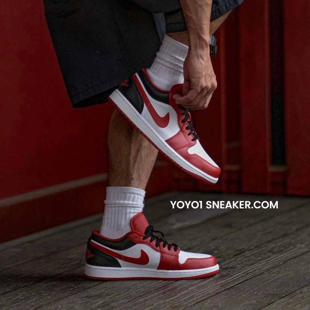 Giày Nike Air Jordan 1 Low Reverse Black Toe - Like Auth Giày Nike Air Jordan 1 Low Reverse Black Toe