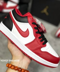 giay nike air jordan 1 low reverse black toe like auth 8