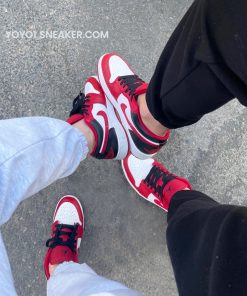 giay nike air jordan 1 low reverse black toe like auth 9