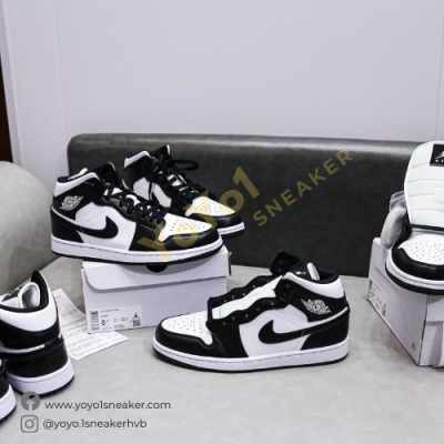 Giày Sneaker Nike Jordan 1 Low "Panda" - Best Quality Giày Nike Air Jordan 1 Mid "Panda" - Best Quality