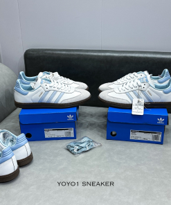 adidas samba white halo blue gum like auth 1