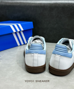 adidas samba white halo blue gum like auth 12
