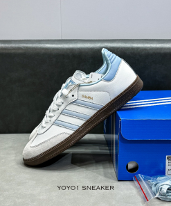 adidas samba white halo blue gum like auth 5