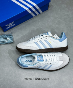 adidas samba white halo blue gum like auth 6