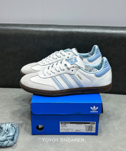 adidas samba white halo blue gum like auth 8