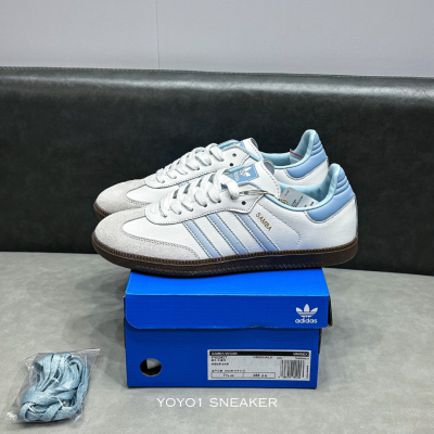 adidas samba white halo blue gum like auth 8
