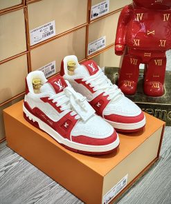 Giày Louis Vuitton Trainer #54 Signature ‘White Red’_yoyo1sneaker