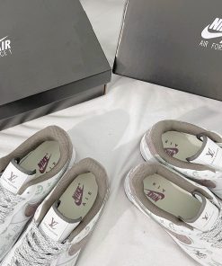 giay nike air force 1 louis vuitton light brown like auth 7