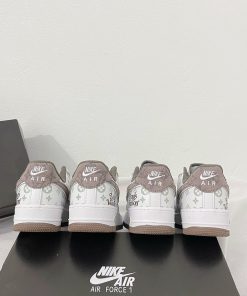 giay nike air force 1 louis vuitton light brown like auth 8