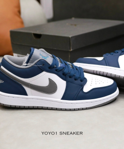 giay nike jordan 1 low true blue cement 8