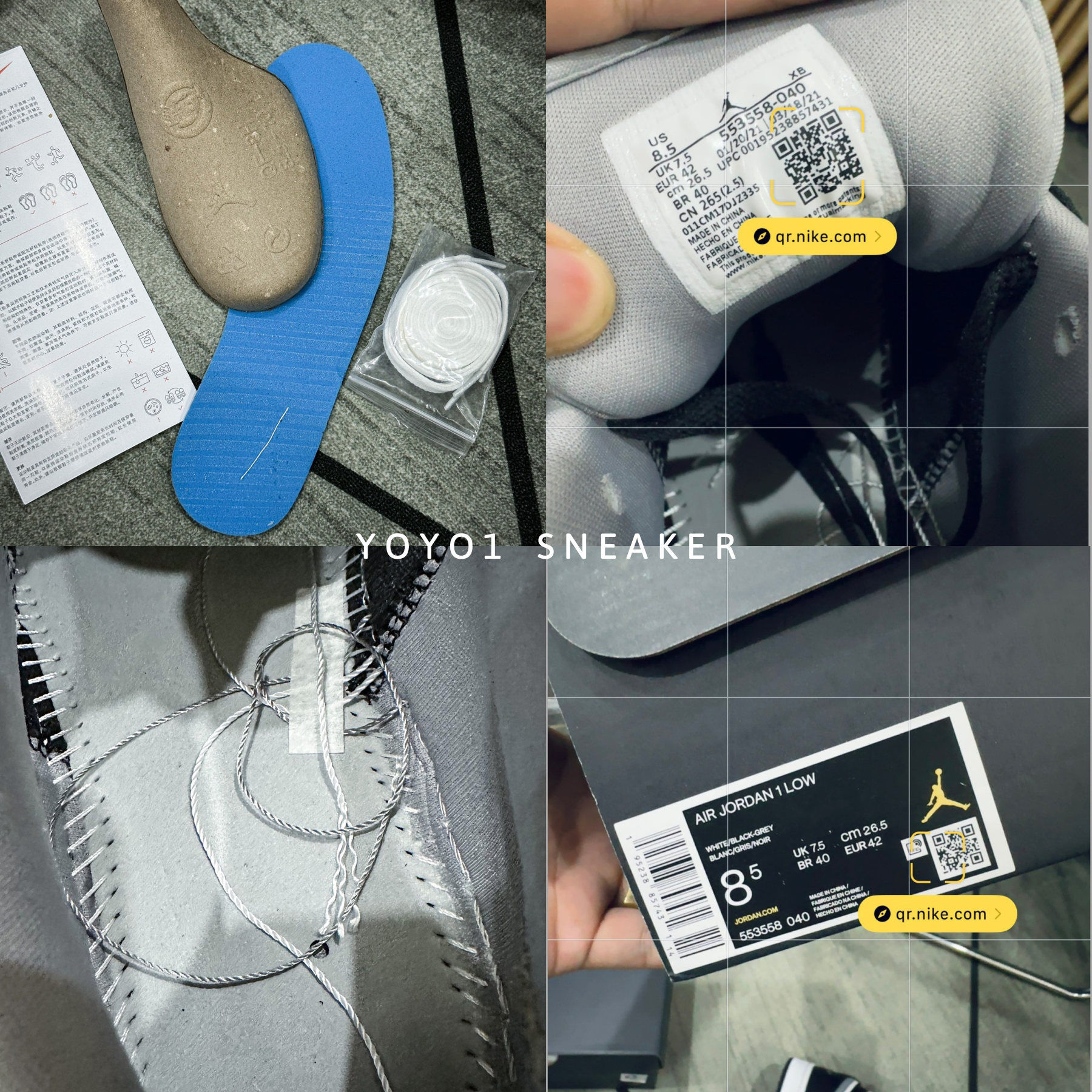 Giày Nike Air Jordan 1 Low Smoke Grey V3 - Like Auth Giày Nike Air Jordan 1 Low Smoke Grey V3 - Like Auth