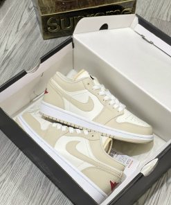 giay nike jordan low heavy tan leather likeauth 2