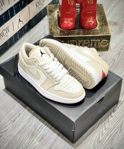 giay nike jordan low heavy tan leather likeauth 4