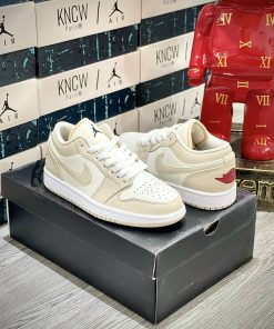 giay nike jordan low heavy tan leather likeauth 5