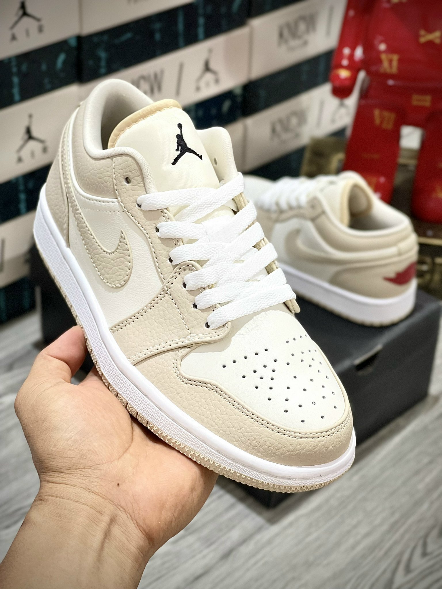 Giày Nike Air Jordan 1 Low 'Heavy Tan Leather' - Like Auth giay nike jordan low heavy tan leather likeauth 8