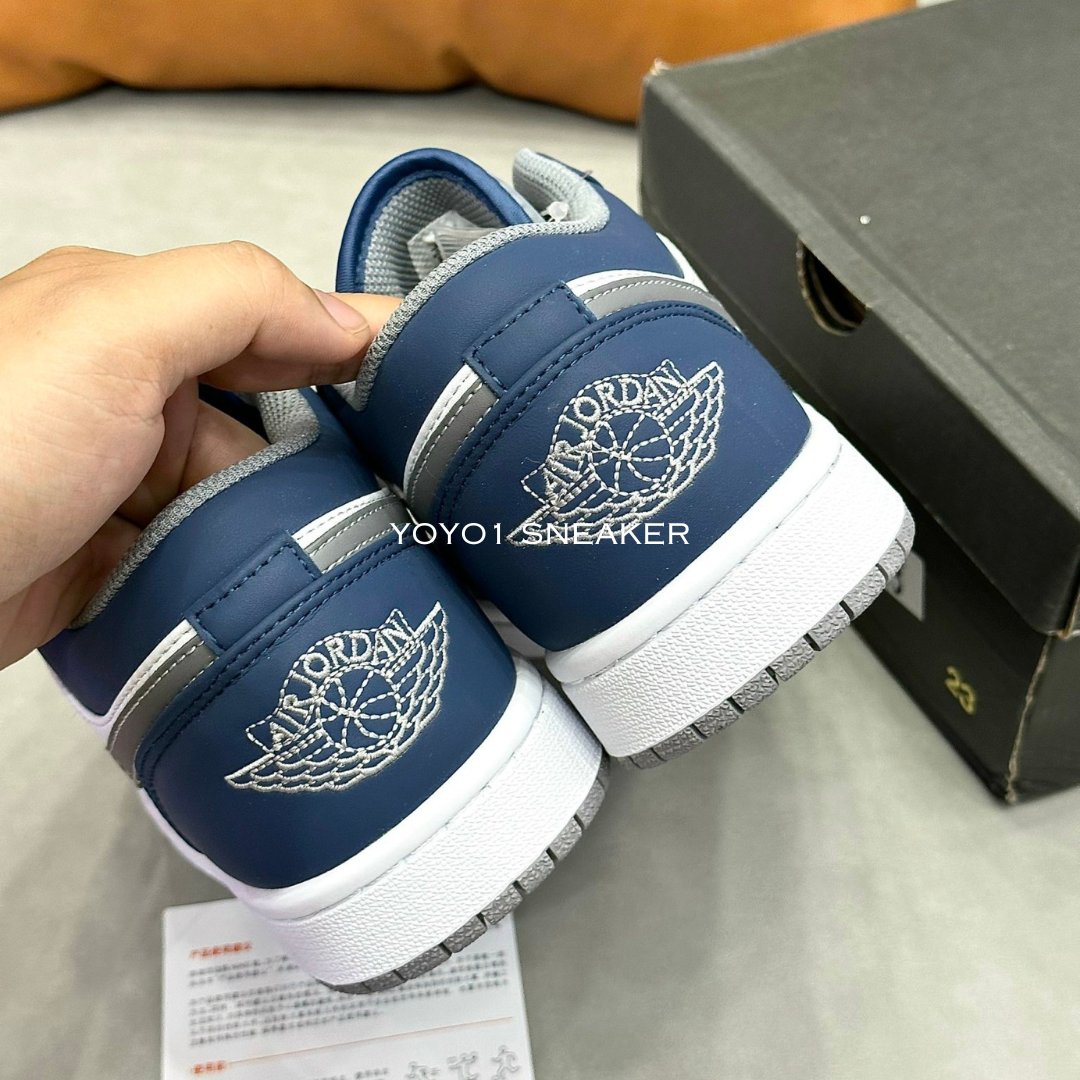 Giày Nike Air Jordan 1 Low True Blue Cement - Like Auth Giày Nike Air Jordan 1 Low True Blue Cement - Like Auth