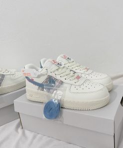Giày Nike Air Force 1 Low Just Do It 'Denim Swoosh Boucle'