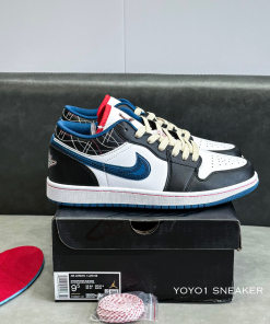 giay sneaker nike jordan 1 blue sashiko like auth 2
