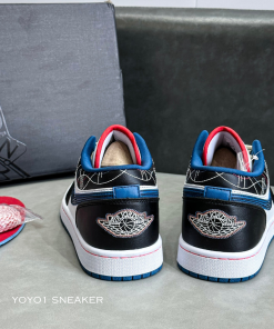 giay sneaker nike jordan 1 blue sashiko like auth