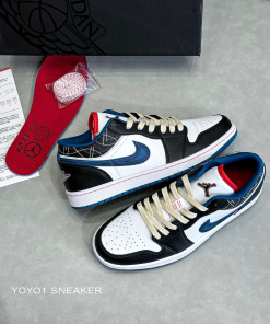 giay sneaker nike jordan 1 blue sashiko like auth 4