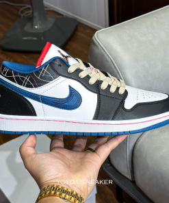 giay sneaker nike jordan 1 blue sashiko like auth 7