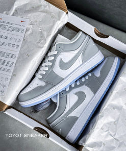 Giày Nike Air Jordan 1 Low White Grey Wolf - Like Auth giay nike air jordan 1 low grey wolf like auth 05