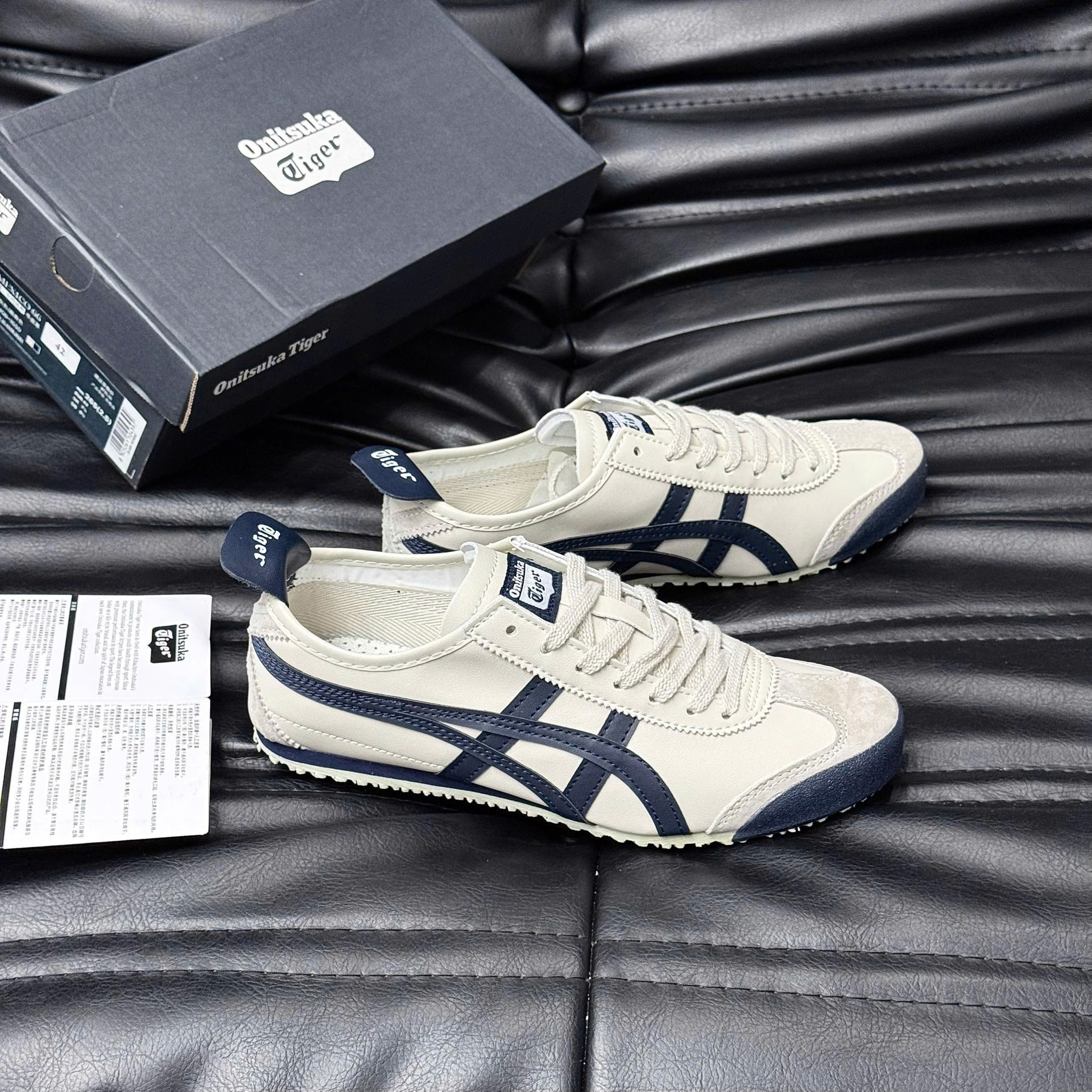Giày Onitsuka Tiger 'Cream Navy' Like Auth Giày Onitsuka Tiger 'Cream Navy' Like Auth